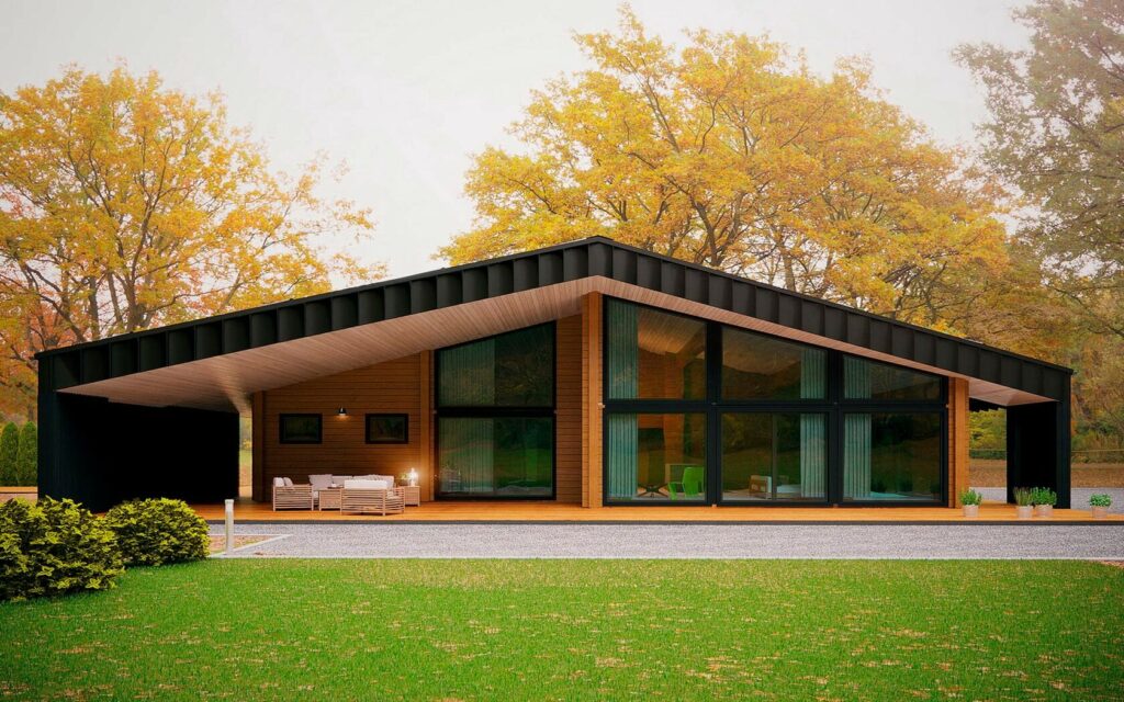 Model maison osstature bois 123 Azur